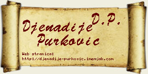 Đenadije Purković vizit kartica